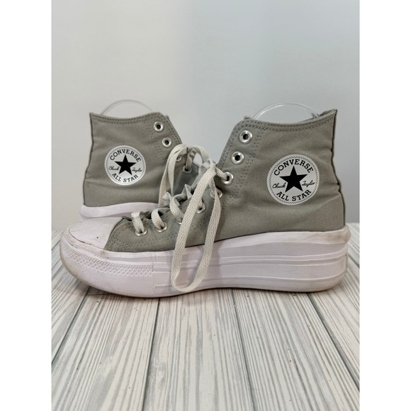 Converse Chuck Taylor All Star Lift Platform High Top Sneakers Gray Women's Sz 9 - Picture 6 of 9